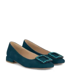 Zapatos Planos*Alma en Pena Comprar Bailarina Con Adorno Cuadrado