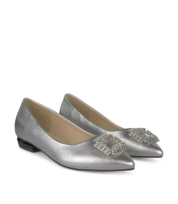 Zapatos Planos Azules*Alma en Pena Comprar Bailarina Con Broche De Pedreria