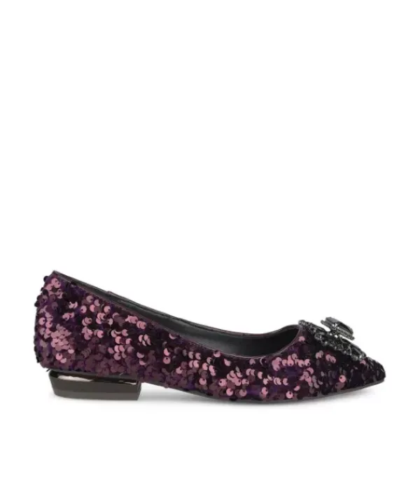 Zapatos Planos Azules*Alma en Pena Comprar Bailarina Cubierta De Lentejuelas