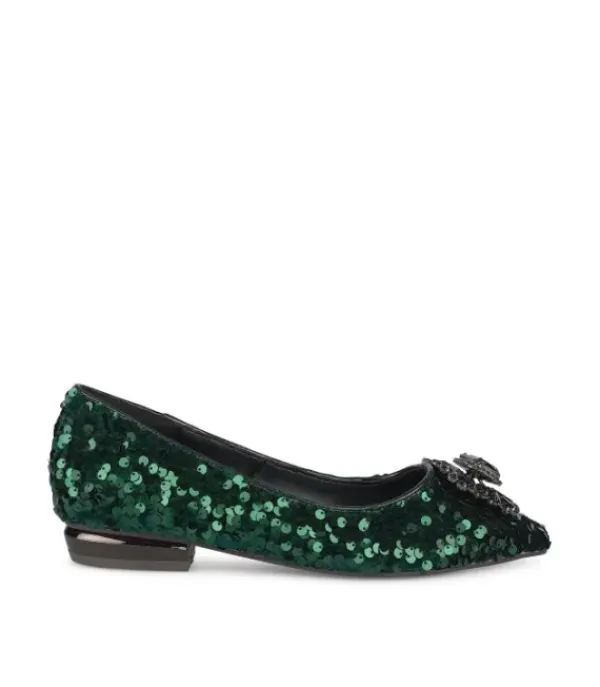 Zapatos Planos Azules*Alma en Pena Comprar Bailarina Cubierta De Lentejuelas
