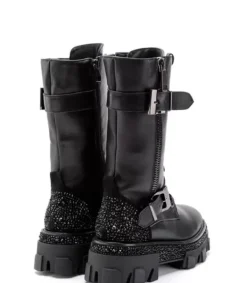 Botas Planas*Alma en Pena Comprar Bota Con Detalle De Pedreria