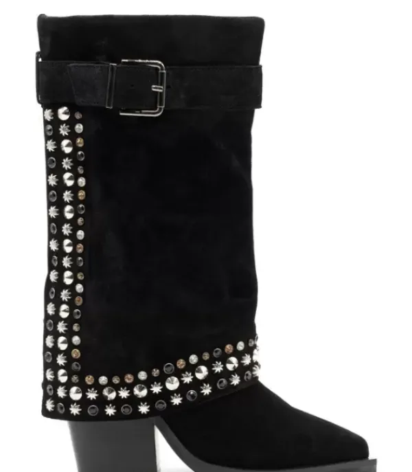 Botas Tacón*Alma en Pena Comprar Bota Con Tachuelas Y Hebilla