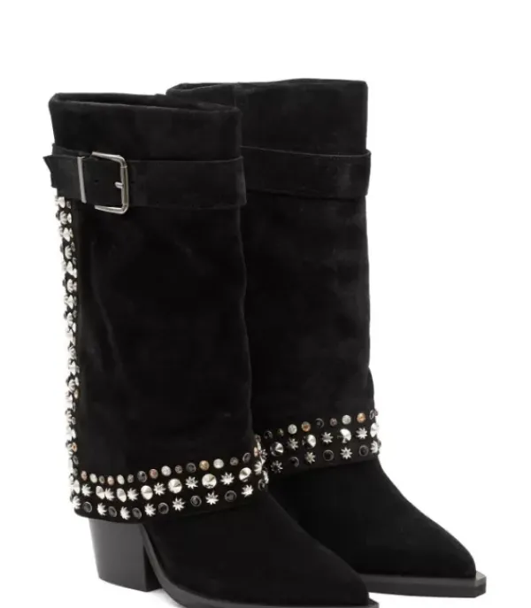 Botas Tacón*Alma en Pena Comprar Bota Con Tachuelas Y Hebilla