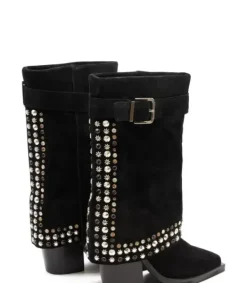 Botas Tacón*Alma en Pena Comprar Bota Con Tachuelas Y Hebilla