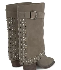 Botas Tacón*Alma en Pena Comprar Bota Con Tachuelas Y Hebilla