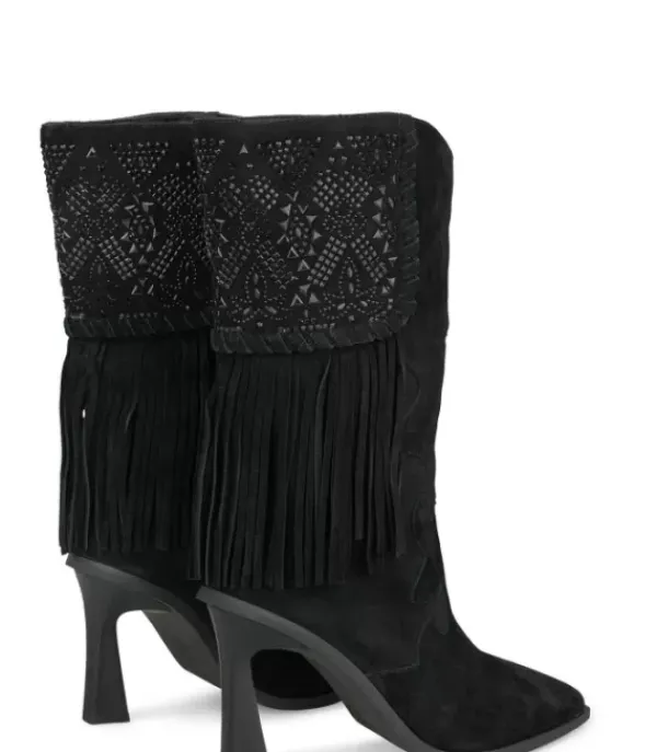 Botas Tacón*Alma en Pena Comprar Bota Pedreria Con Flecos