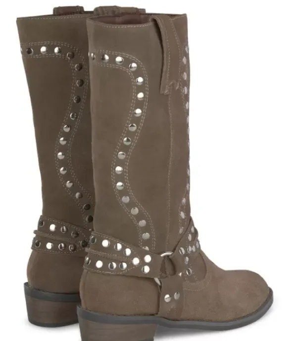 Botas Azules*Alma en Pena Comprar Bota Plana Con Tachuelas