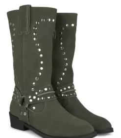 Botas Azules*Alma en Pena Comprar Bota Plana Con Tachuelas