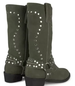 Botas Azules*Alma en Pena Comprar Bota Plana Con Tachuelas