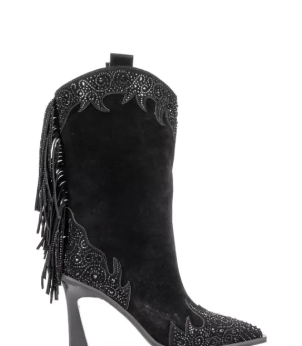 Botas Tacón*Alma en Pena Comprar Bota Tacón Embudo Con Flecos