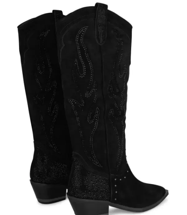 Botas Planas*Alma en Pena Comprar Bota Vaquera Adornada Con Pedreria