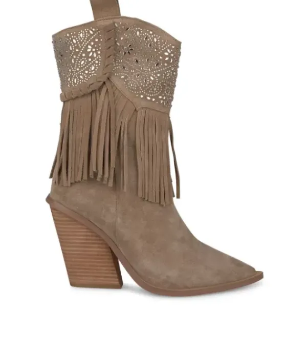 Botines Tacón*Alma en Pena Comprar Botin Con Flecos Y Pedreria
