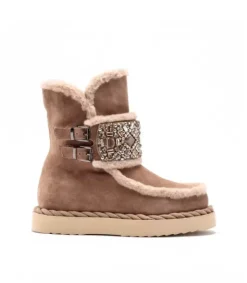 Botines Planos*Alma en Pena Comprar Botin Con Pelo Y Adorno