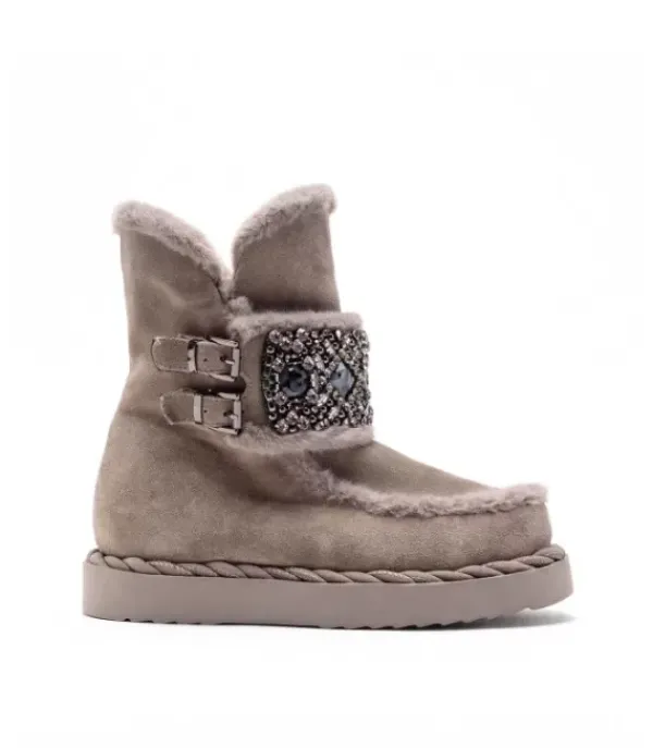 Botines Planos*Alma en Pena Comprar Botin Con Pelo Y Adorno