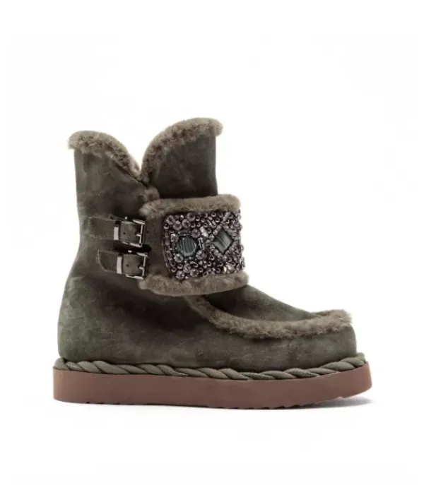 Botines Planos*Alma en Pena Comprar Botin Con Pelo Y Ribete