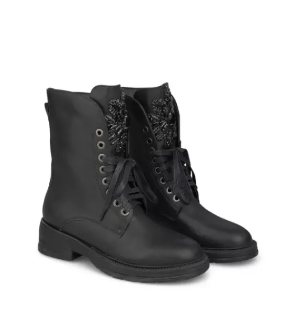 Botines Planos*Alma en Pena Comprar Botin Cordon Adorno Pedreria