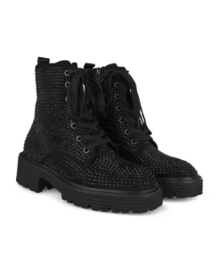 Botines Azules*Alma en Pena Comprar Botines Con Cordones Y Pedreria