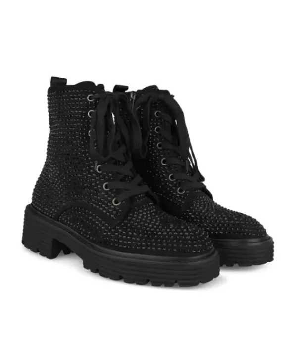 Botines Azules*Alma en Pena Comprar Botines Con Cordones Y Pedreria