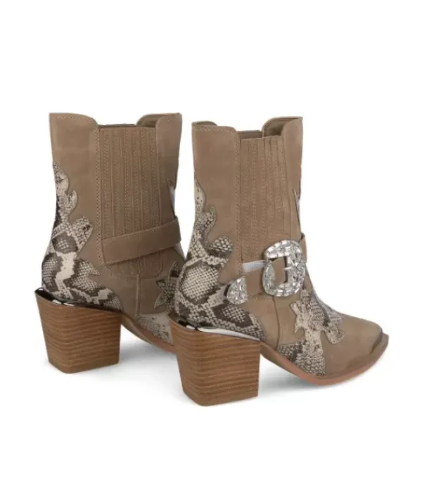 Botines Tacón*Alma en Pena Comprar Botin Hebilla Estilo Cowboy