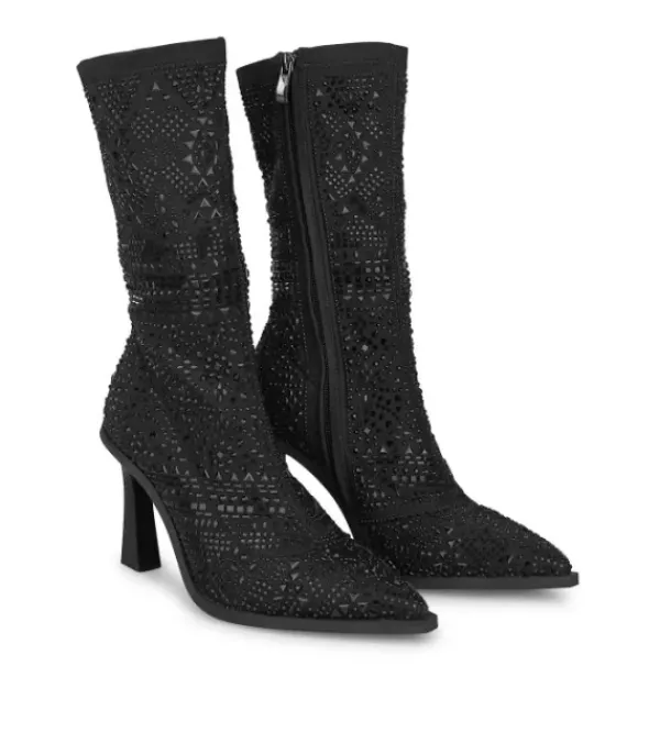 Botines Tacón*Alma en Pena Comprar Botin Tacón Cuadrado Pedreria