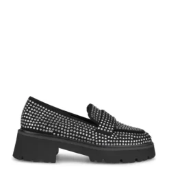 Zapatos Planos Azules*Alma en Pena Comprar Mocasin Cubierto Con Pedreria