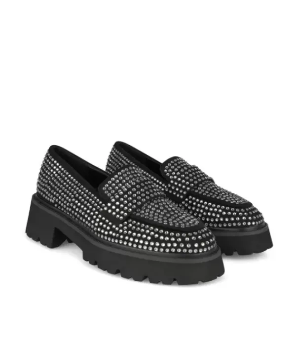 Zapatos Planos Azules*Alma en Pena Comprar Mocasin Cubierto Con Pedreria