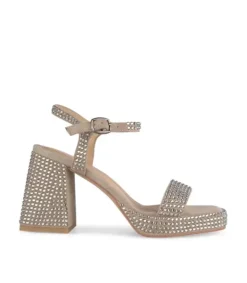 Sandalias De Tacón Alto*Alma en Pena Comprar Sandalia Tacón Cubierta Pedreria