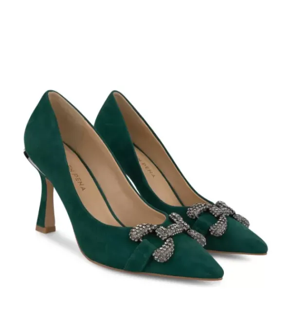 Zapatillas*Alma en Pena Comprar Zapato Piel Con Tacón Hebilla