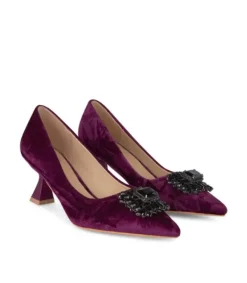 Zapatos De Tacón Azules*Alma en Pena Comprar Zapato Tacón Con Broche Pedreria