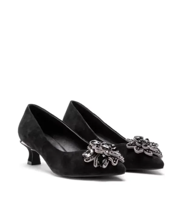 Zapatillas*Alma en Pena Comprar Zapato Tacón Con Flor
